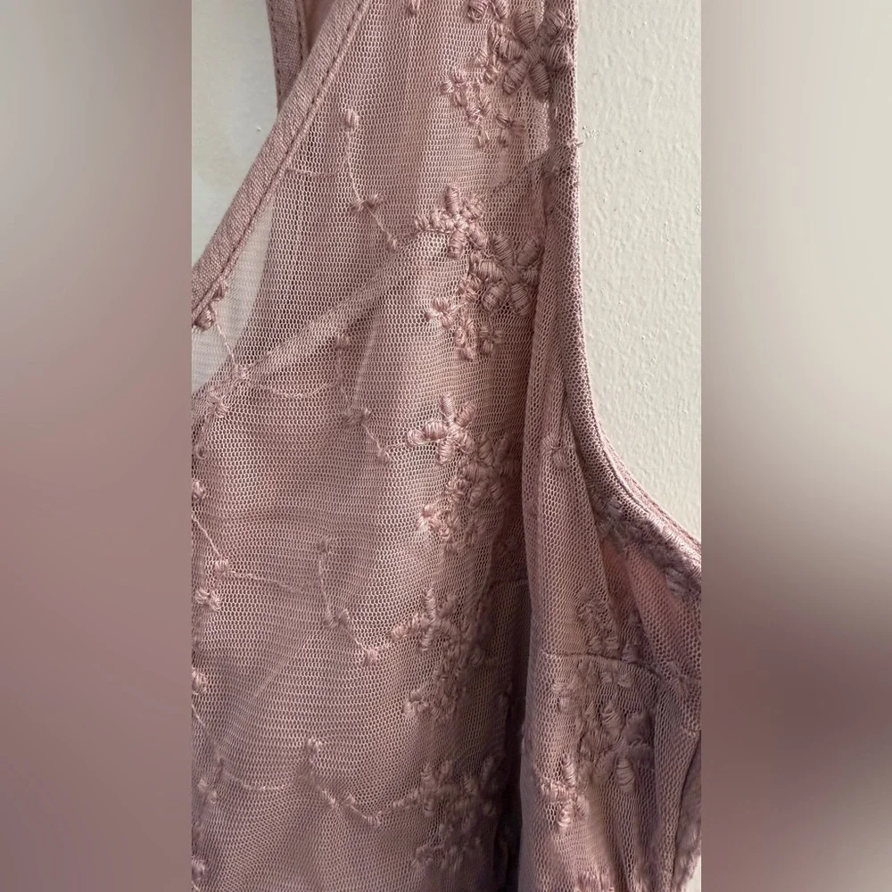 Abercrombie & Fitch Boho Embroidered Lace Mini Dress M - Picture 8 of 14